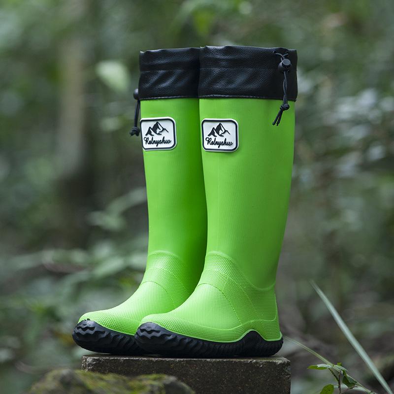 Men's and Women's Fashion Rain Boots Japanese Rain Shoes Waterproof Hiking Shoes Wear-resistant High Rain Boots Men's