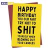 1pcs Funny Happy Birthday Card,Anniversary Year Old Card Happy Birthday Card for Him Husband Boyfriend Girlfriend Wife Her