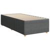 Box Spring Bed with Mattress Dark Grey 100 x 200 cm Fabric
