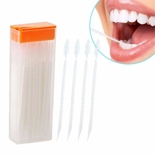 150-Piece Interdental Pick Plastic Toothpicks, 50 Prongs x 3, Large Toothpicks, Colorful, Easy to Use, Durable Toothpicks, Interdental Picks, Extra Fi