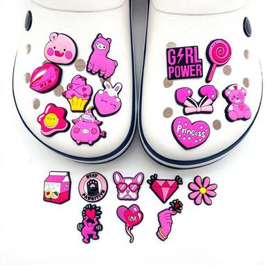 20шт популярные розовые серии ПВХ подвески для обуви для украшения обуви