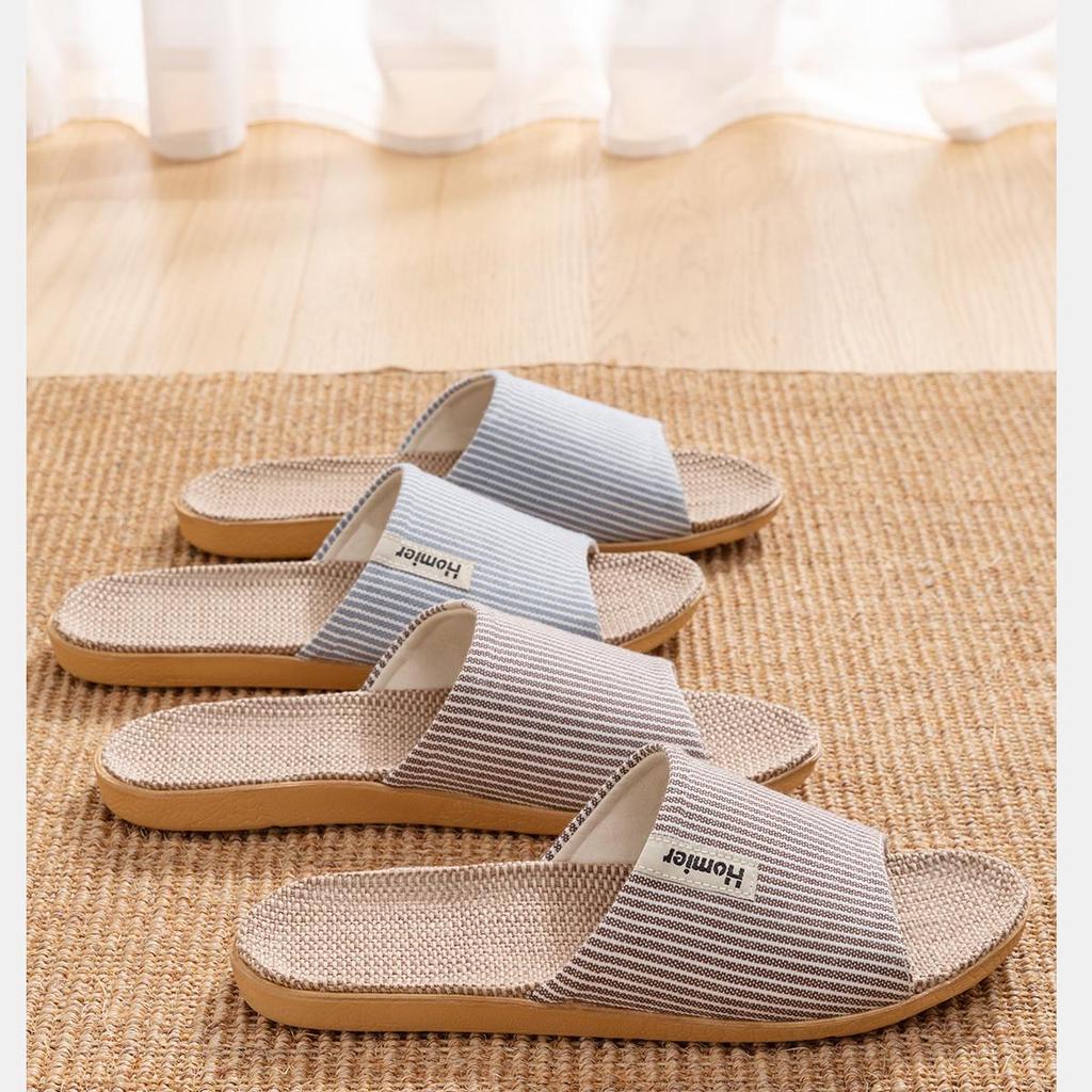 Unisex Cotton Linen Slippers for All Seasons: Spring, Summer, Autumn, Winter