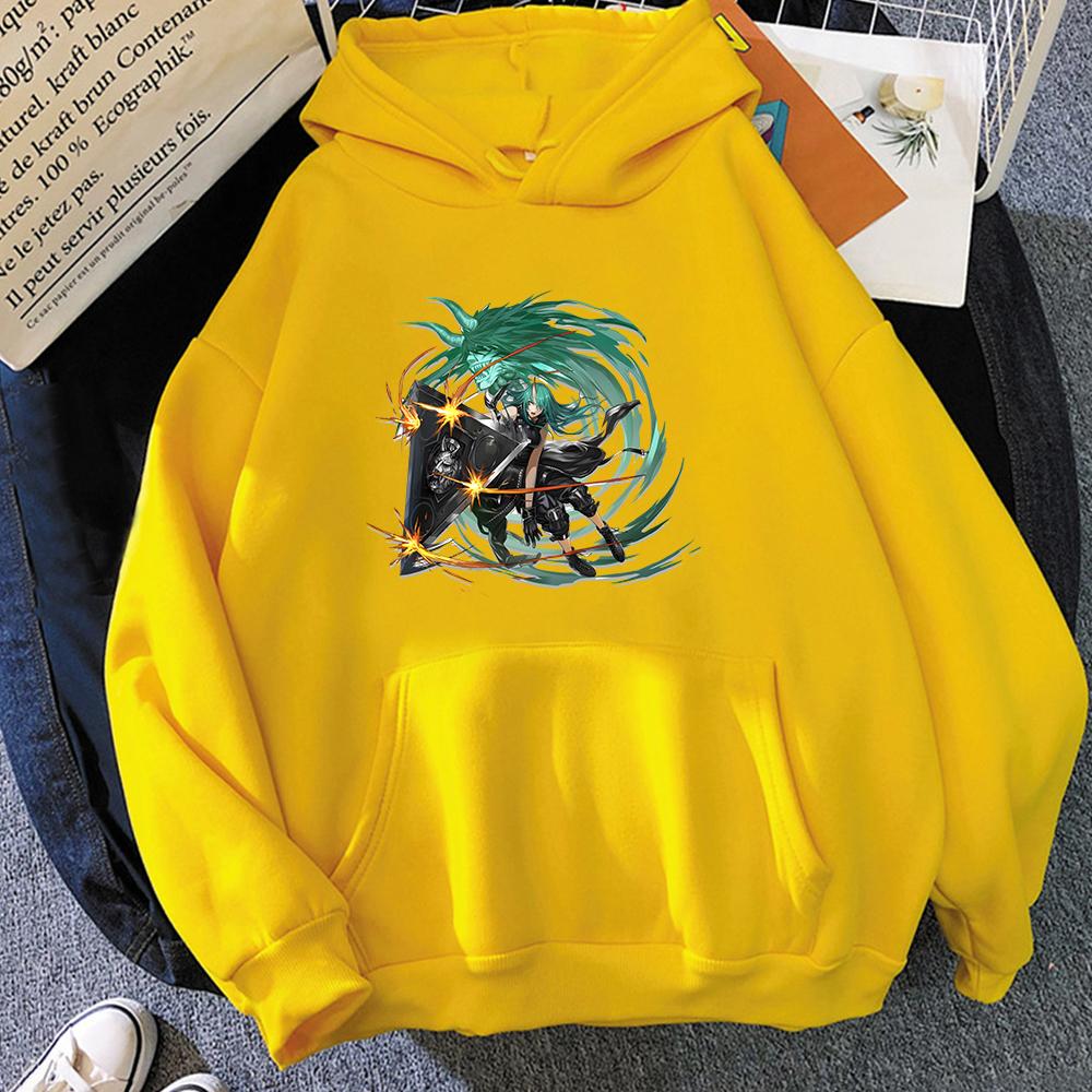 Arknights PRELUDE TO DAWN игровые толстовки с графикой, японское популярное аниме, мягкая зимняя мужская толстовка с длинными рукавами и принтом, обычная посадка