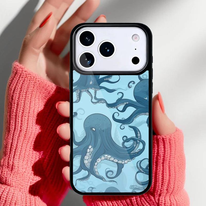 Морская жизнь Океан Осьминог Чехол для телефона для iPhone 17 16 15 14 13 Pro Max Задняя крышка для 12 11 Pro Coque