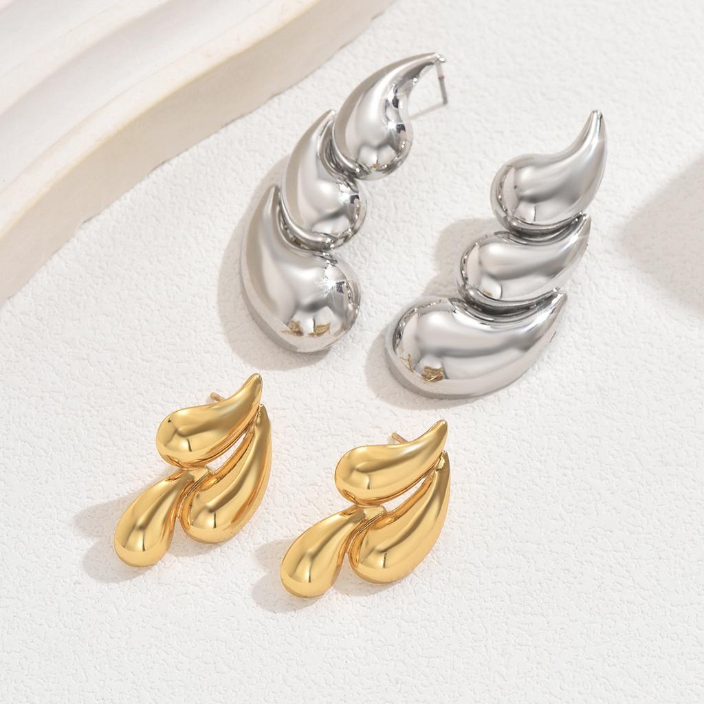 European and American Fashion Light Luxury Style Women's Earring Set Niche Wheat Earrings Versatile Earrings
