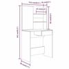 820492 vidaXL Dressing Table with Mirror Brown Oak 74.5x40x141 Cm