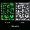 Adhesive Decals Glow In The Dark DIY Manicure White Snowflakes Nail Sticker 3D Luminous Christmas