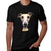 WHiPPeT GReYHouND DOG PRiNT HOLLYWOLLY ОТ SHIRLEY MACARTHUR Футболка Мягкая Повседневная С Коротким Рукавом Хлопковая