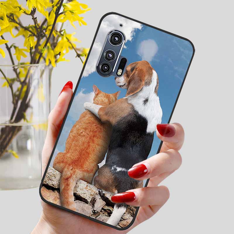 For Moto Edge Plus 2020 Case 6.7'' Flowers Soft TPU Beautiful Phone Cases for Motorola Edge+ 2020 Protect Silicon Bumper Cover