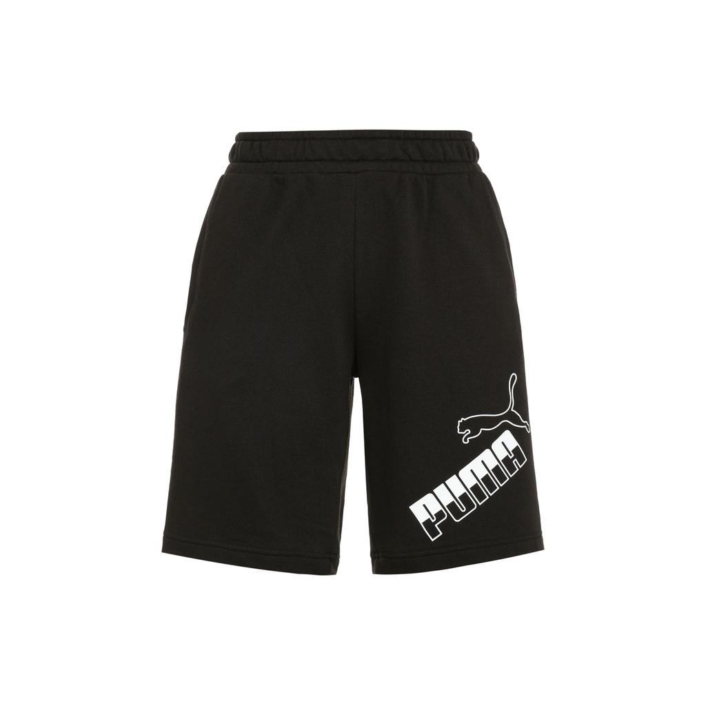 Puma Color-Block Logo Print Running Shorts Men Bottoms Black 588675-01
