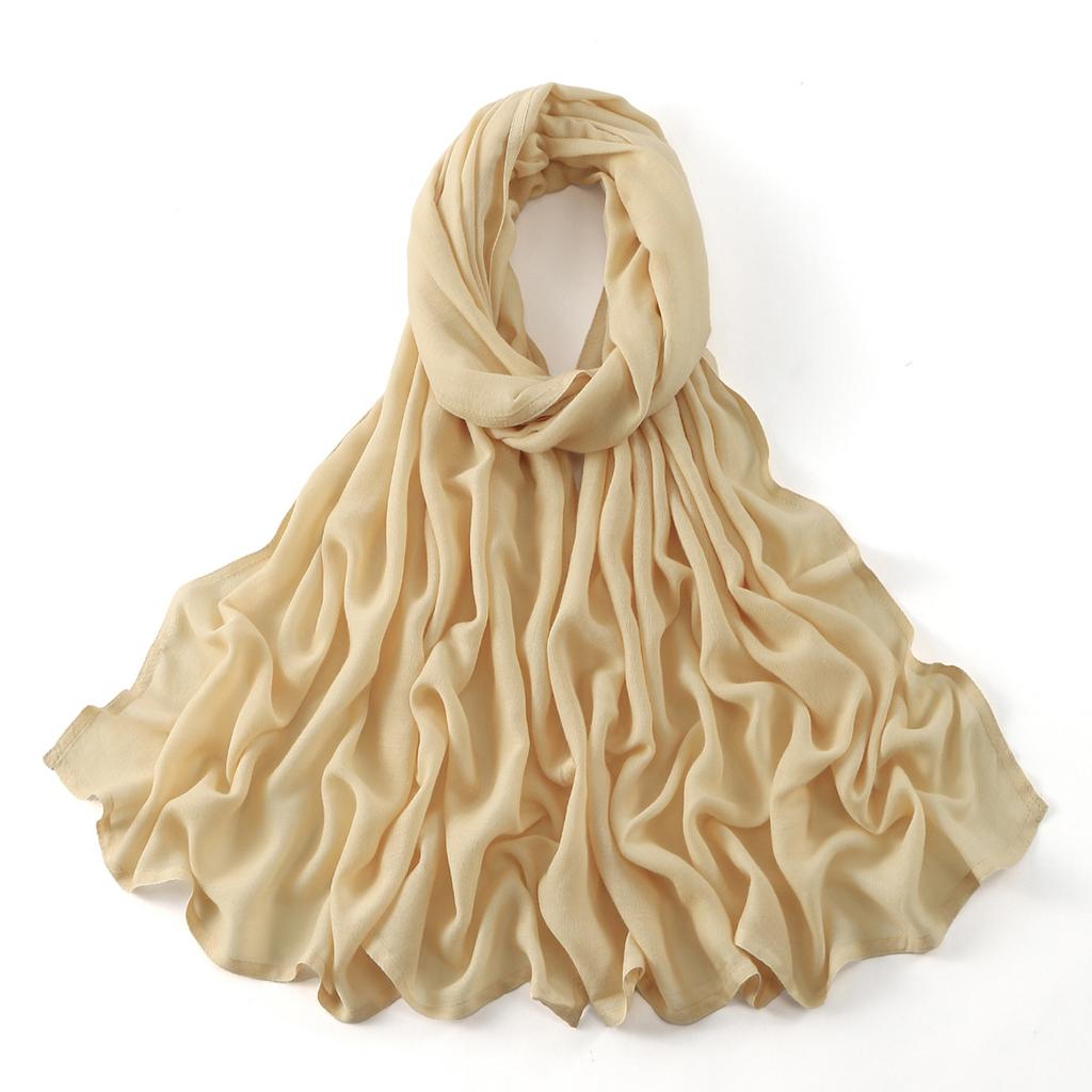 Muslim Modal Hijab Cotton Rayon Scarf for Women Double Stitching Wide Edge Rayon Shawl Islamic Thin Soft Viscose Turban Headband