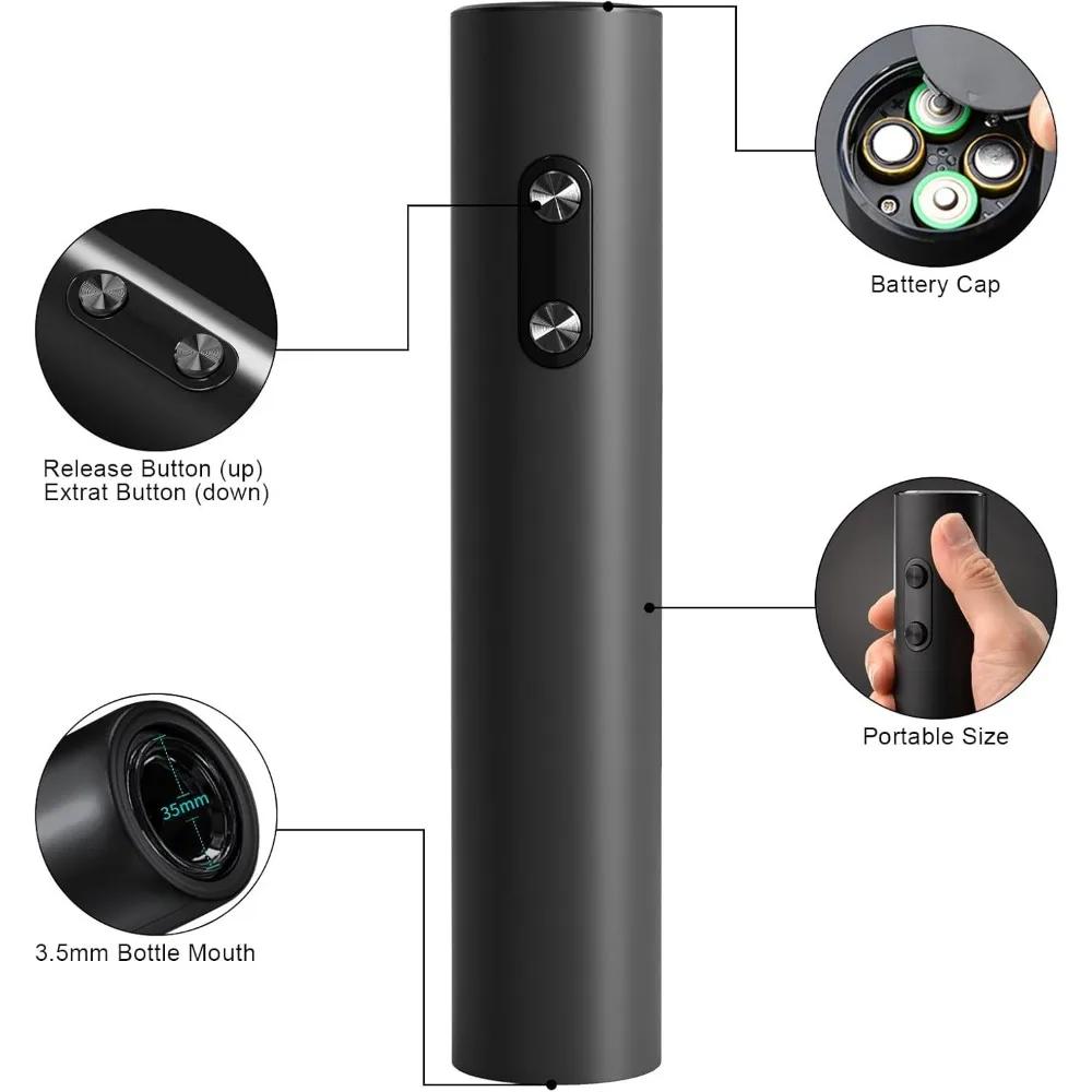 Electric Wine Opener, Automatic Bottle Opener, Battery-operated Reusable Wine Remover