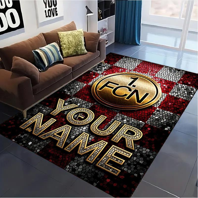 Name Custom 1.FC Nürnberg Logo Carpet Rug for Living Room Bedroom Home Sofa Decoration,Kids play Non-slip Floor Mat
