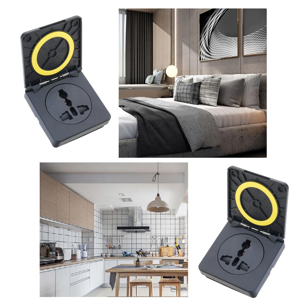 10A Погодозащищенная уличная розетка 10A 250V Электрическая розетка с откидной крышкой для караванов, автодомов