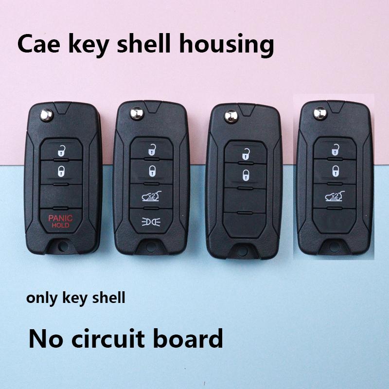 2 3 4 Buttons Car Key Housing Key Case Shell for Jeep Renegade Compass Patriot Liberty Wrangler Renegade 2015 2016 2017 2018