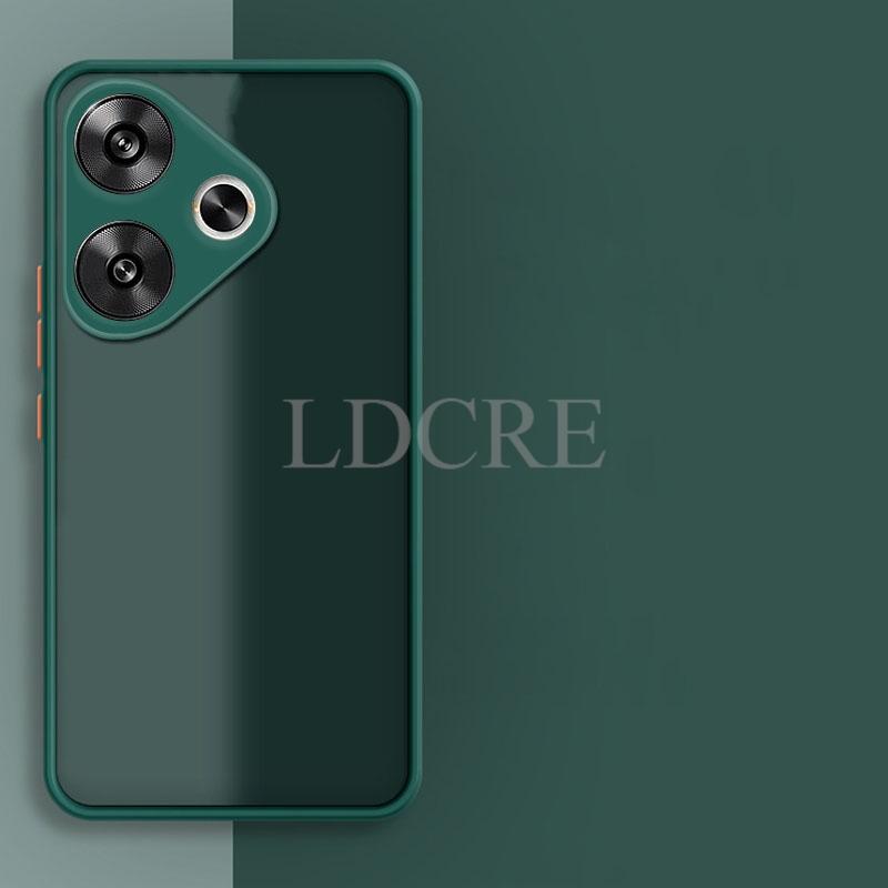 Для Xiaomi POCO F6 чехол силиконовый TPU матовый чехол POCO F6 чехол POCO F6 чехол телефон защитный прозрачный задняя крышка