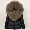 Winter Clothing Puffer Jacket Women Real Fox Fur Hooded Thick Warm 90% White Duck Down Coat Female Parkas Waterproof