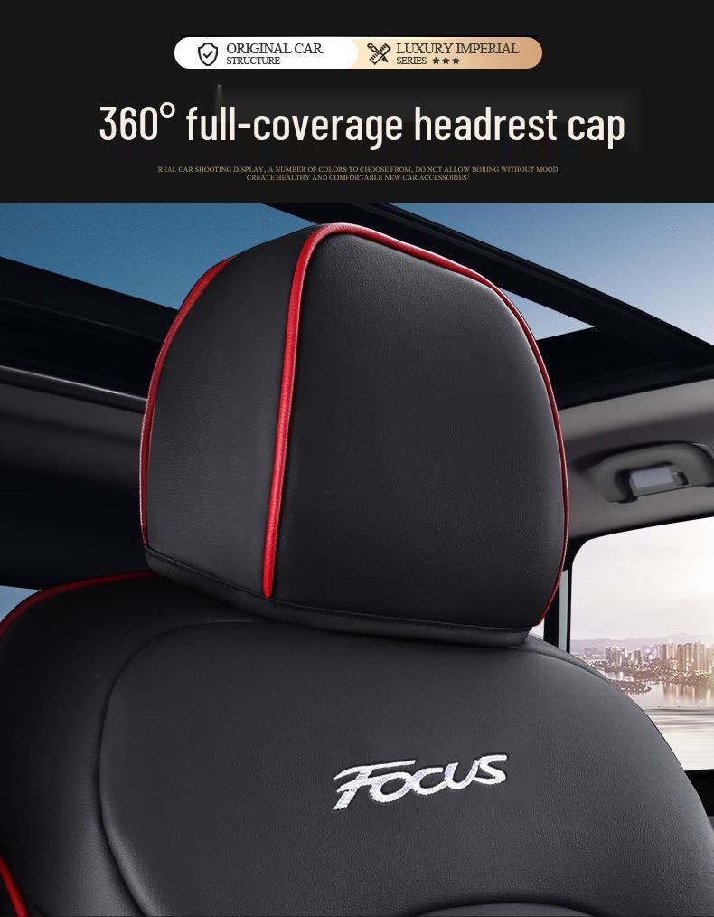 Ford Focus Накидка на сиденье из натуральной кожи на все сезоны с полной защитой и подушка