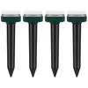Mole Repellent, 4 Pack Ultrasonic Animal Repellent Solar Powered and Vole Chaser Humane Rodent Repellent less