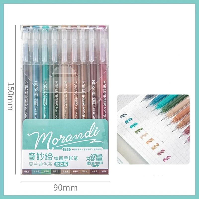 9 цветов, гелевая ручка-хайлайтер для детей, ручка для граффити для скрапбукинга, 0,5 мм, красочные канцелярские принадлежности, ручка для журналов, принадлежности для рисования и письма