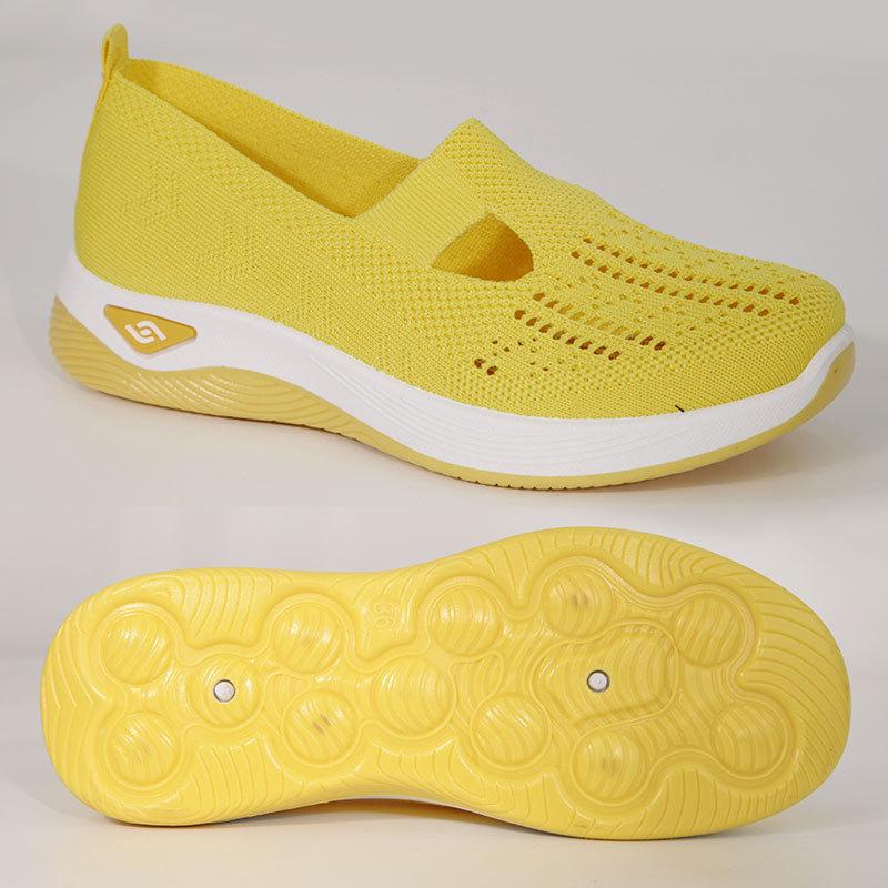 Mom Middle-aged and Elderly Summer Breathable Comfortable Single Soft Sole Casual One-pedal Mesh Childrenshoes