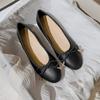 Женские балетки на плоской подошве, классические лоферы из натуральной кожи, модный дизайн, офисная женская повседневная обувь с бантом для девочек
