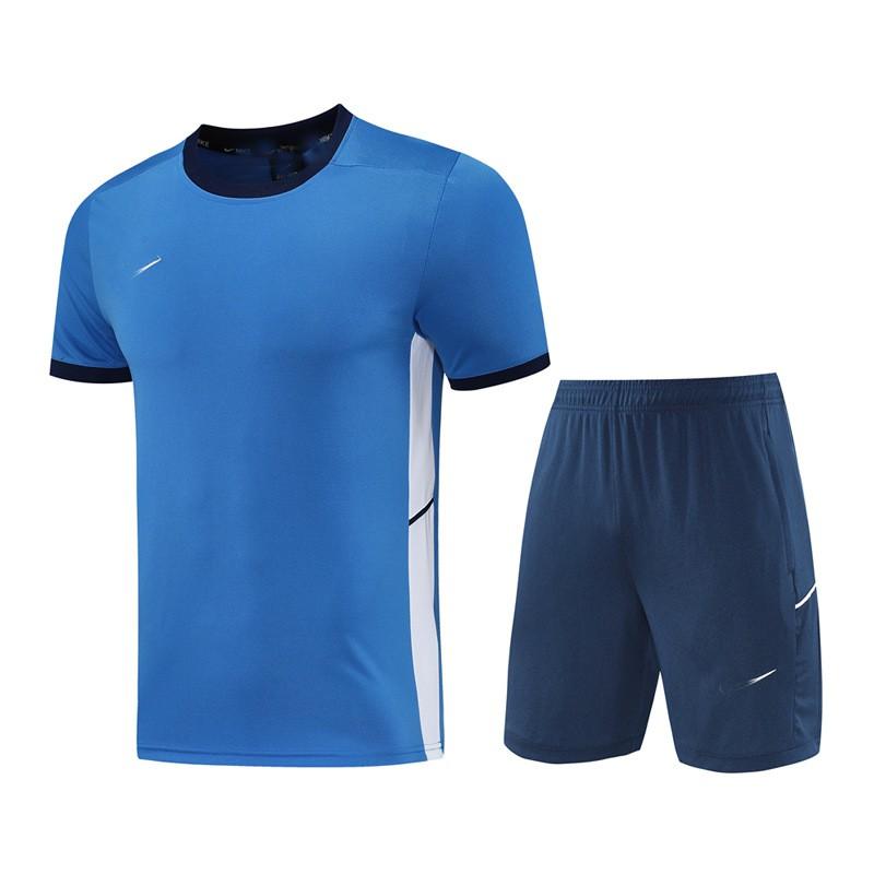 Mens Quick-Dry Sport Set Running Gym Training Short Sleeve Top Shorts Breathable Athletic Wear