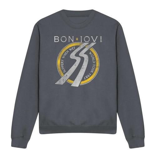 Bon Jovi Unisex Adult Slippery When Wet World Tour Sweatshirt