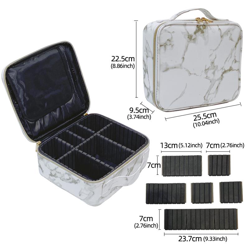 New Cosmetic Bag With Mirror Beauty Brush Makeup Bag Travel Necessary Waterproof Large Capacity Travel Tattoo Makeup Case