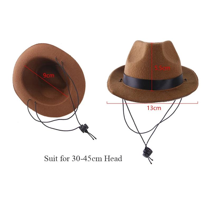 Pet Hat Dog Cat Western Cowboy Hat Halloween Pet Outdoor Caps Funny Retro Photo Prop Dog Accessories Doll Decor Pet Products