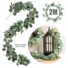 2m Artificial Eucalyptus Leaves Garland with Willow Vines Twigs Leaves for Wedding Party Decor
