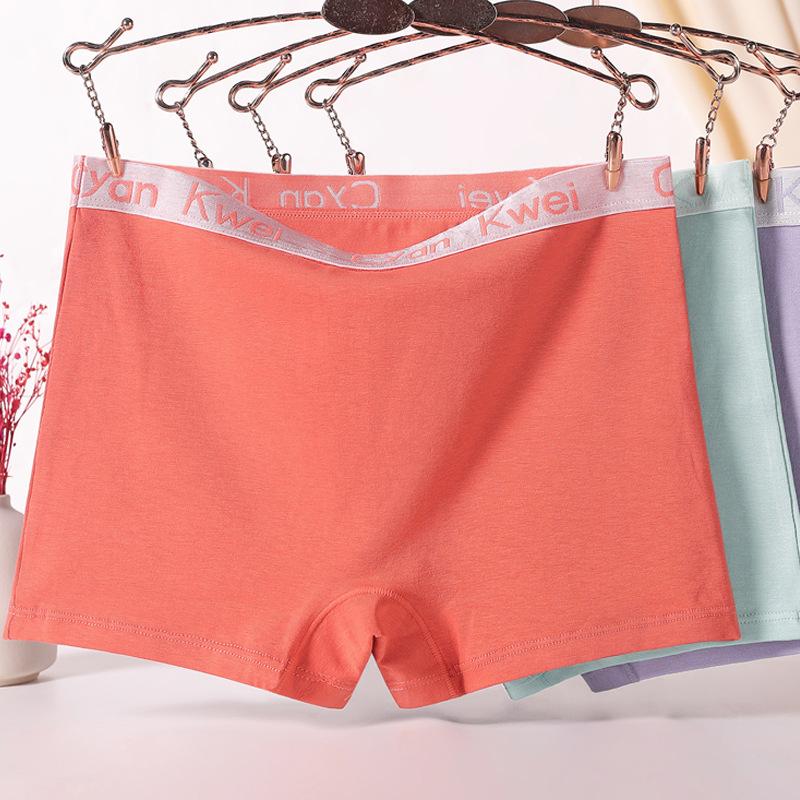 Женские трусы-боксеры для студентов из хлопка больших размеров красного цвета Year of Life
