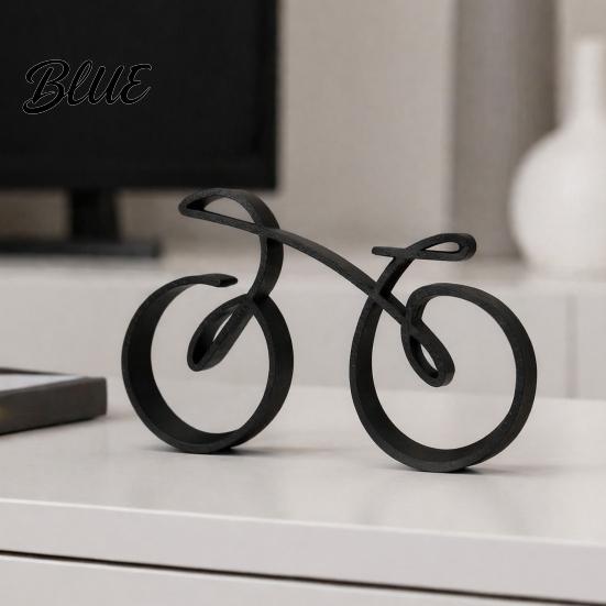 Подарки для любителей велоспорта 3D-печатное украшение для велосипеда Настольная абстрактная скульптура велосипеда Креативная художественная статуэтка из PLA Современный минималистичный декор