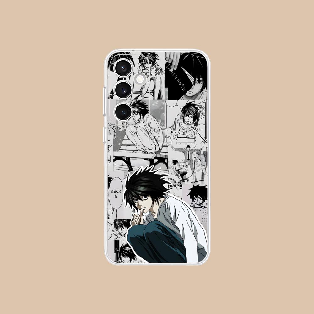 Чехол для мобильного телефона Death Note L Lawliet для Samsung Galaxy S25 S24 S23 S22 S21Plus FE Ультрапрозрачный Цветной Чехол Чехол Красивый