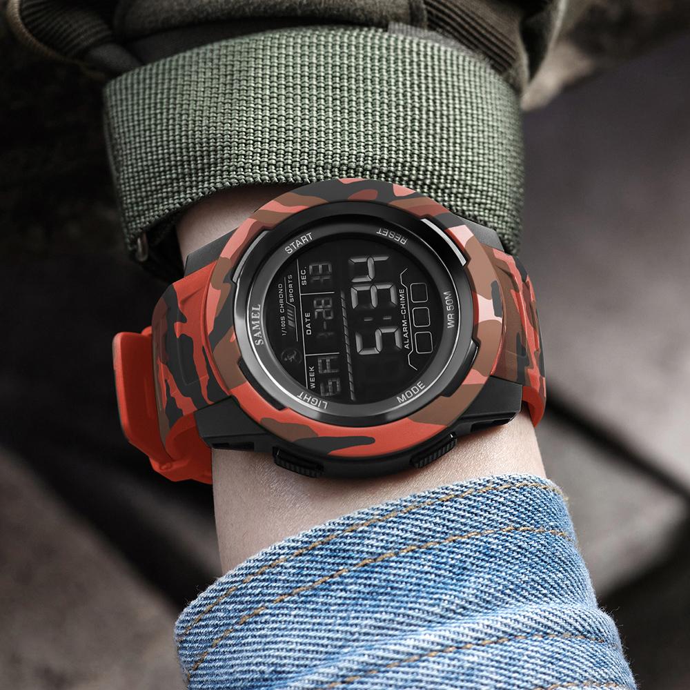 SMAEL8105 Watch for Men Digital Watches Sports LED Wristwatches Men's 50m Waterproof Watch Digital Light Stopwatch