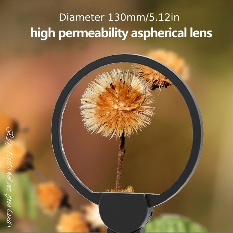 3X Zooms Magnifying Glass Handheld Featuring 3 Light Modes Hands Frees Design for Reading Crafts and Senior Activity