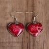 Розовые Красные Серьги Сердце Натуральные Камни Серьги-подвески для Женщин Украшения Ручной Работы