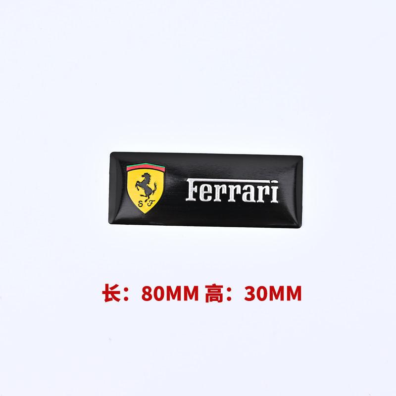 3D Aluminum Auto Badge Sticker Body Trunk Window Decoration Decal For Ferrari Farah Donkey Emblem Car Modification Accessories TG7