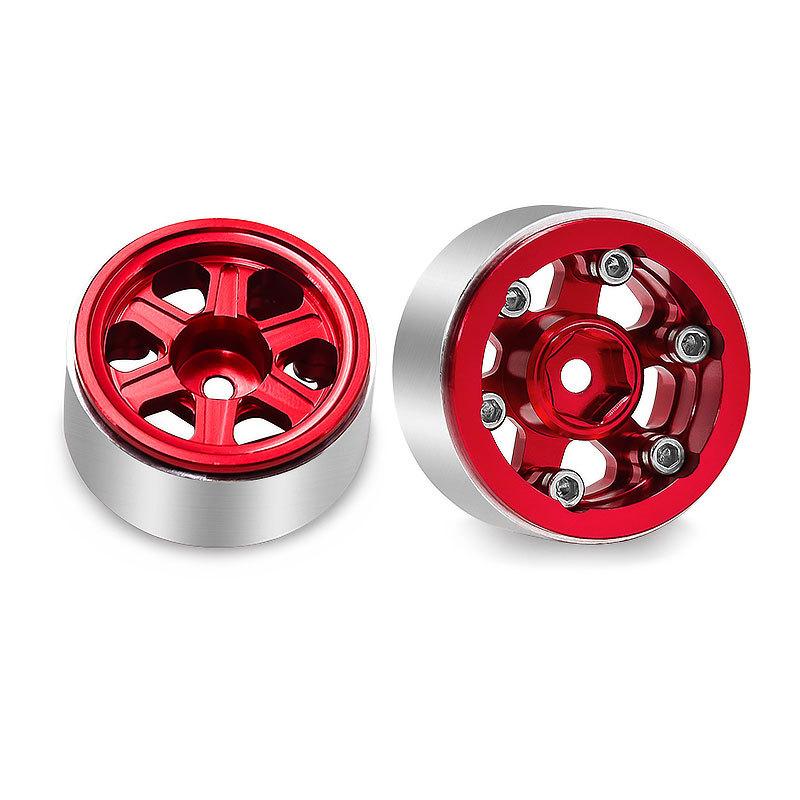 0.7" RC Crawler Tires OD 1.57" 1/30 Soft Rubber All Terrain Tyres w/ Beadlock Wheels Rims for 1:30 1/32 Rock Mud Car SCX30
