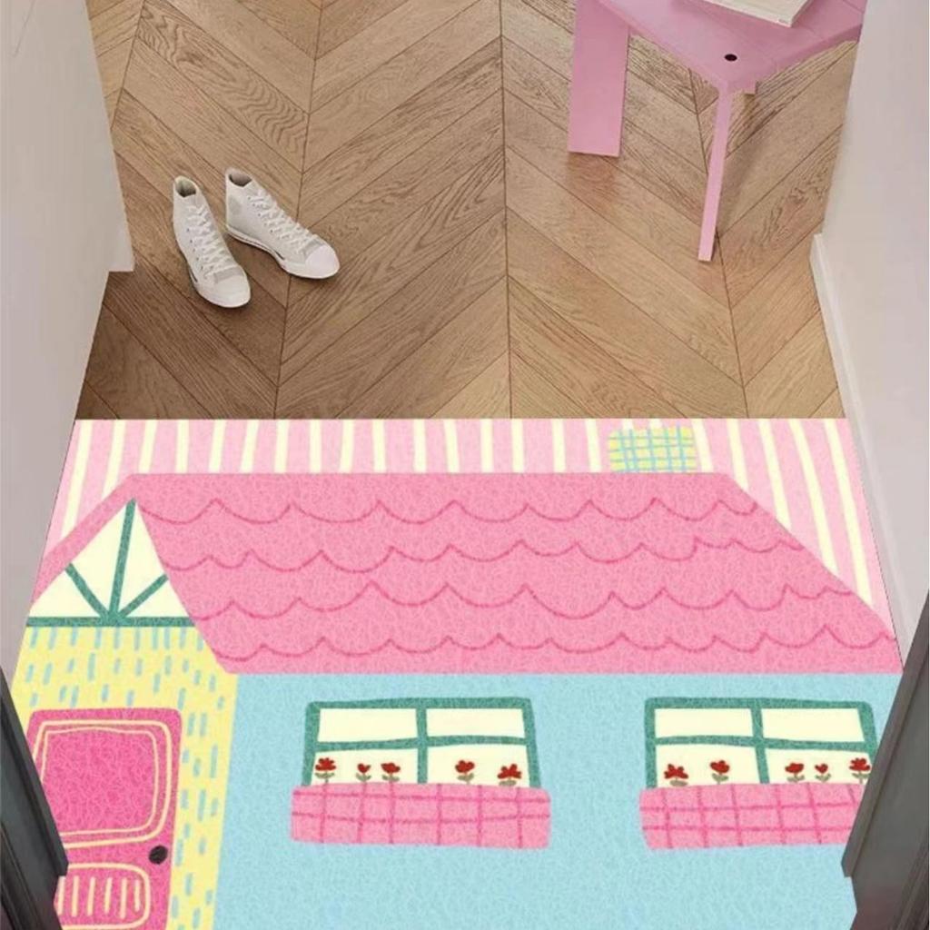 С кремом The Wind и Haiyuan Chuang, корейский коврик для входа с защитой от ветра, нескользящий скребковый коврик для ног, шелковый коврик для входа, устойчивый к грязи и порезам