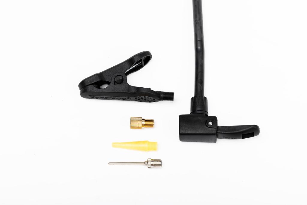 Велосипедный насос Panaracer совместим со всеми адаптерами клапанов, в комплект входит красный шарик/поплавок из смолы BFP-PSAR1