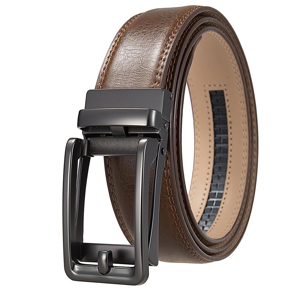 1 шт. Мужской ремень с автоматической пряжкой, модный деловой ремень из коровьей кожи, ремень Ly36-3 3315-1
