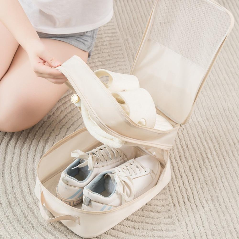 3 Layers Travel Storage Box Zipper Shoe Sorting Pouch Suitcases Duffle Tote Bag Travel Accessories