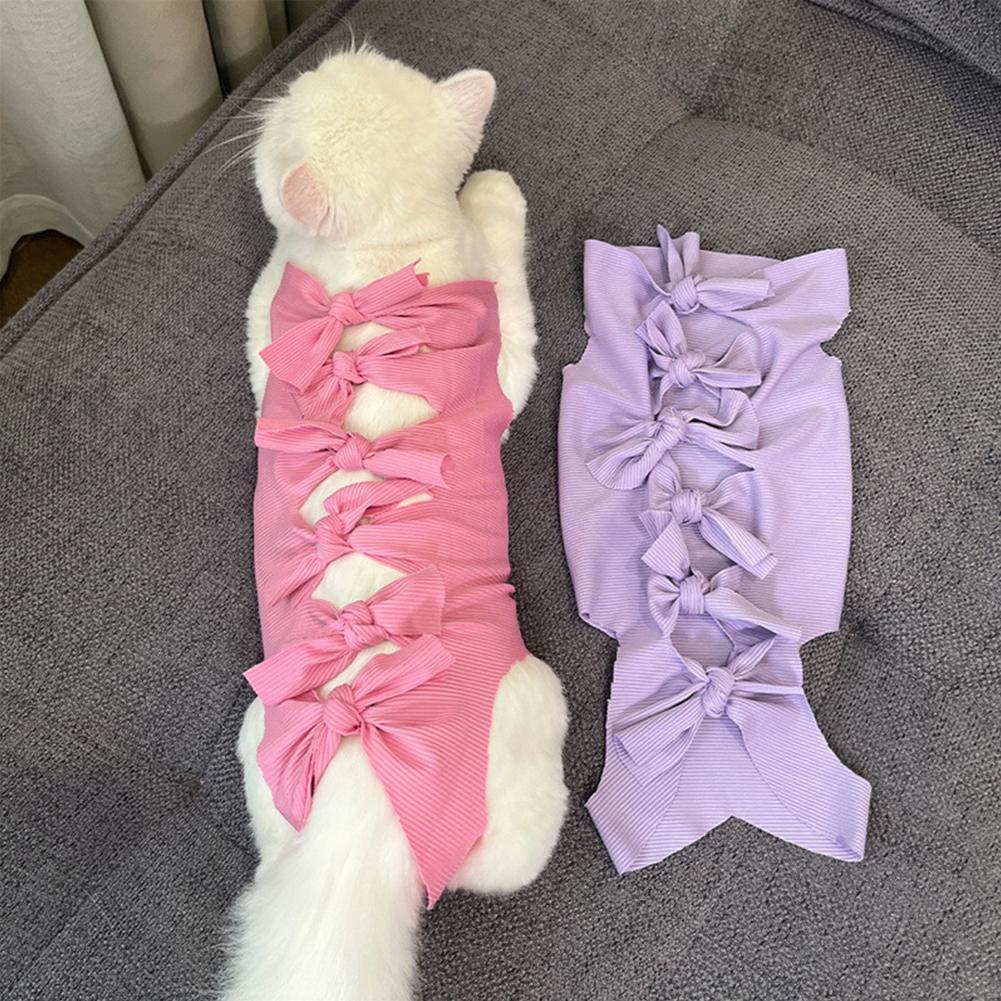 Pet Cat Weaning Clothes Sterilization Jumpsuit Anti-licking Surgery Recovery Care Suit for Cat Puppy Kitten