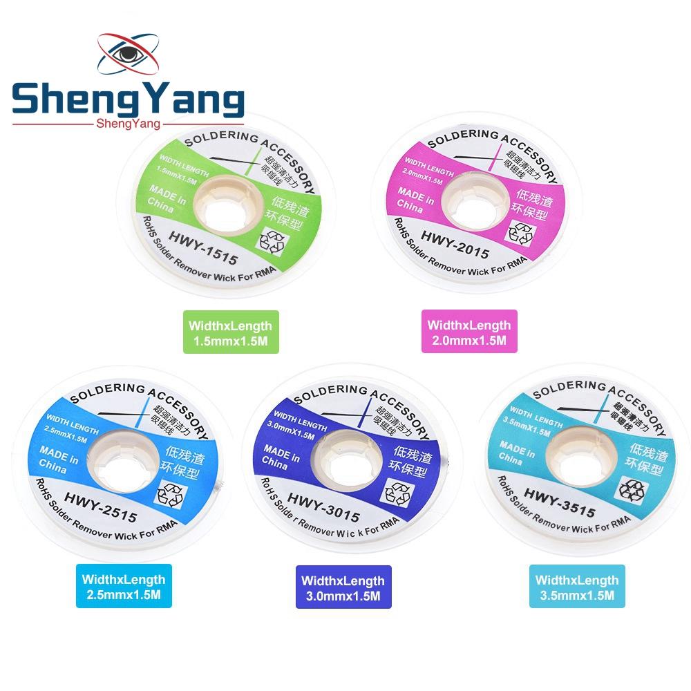 1.5mm 2mm 2.5mm 3mm 3.5mm Width 1.5M Length Desoldering Braid Welding Solder Remover Wick Wire Lead Cord Flux BGA Repair Tool An