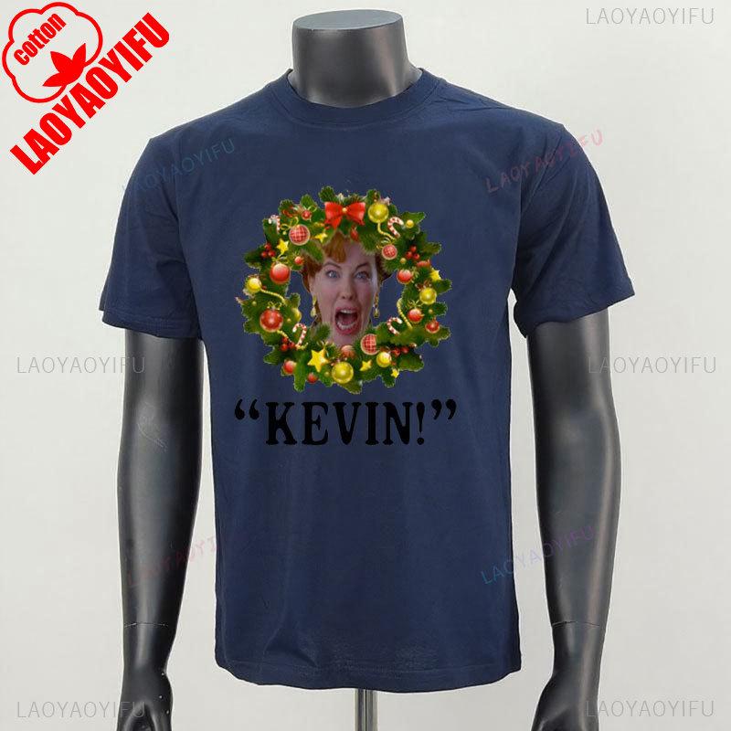 2025 Kevin Home Alone Christmas Movie Funny Xmas T Shirt Funny Shirt Offensive Regular Short Sleeve Cotton Wo Tee Tops