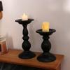 Black Vintage Candlestick Retro Candle Stand Candle Containers Candle Cup  Banquet Dinning Table