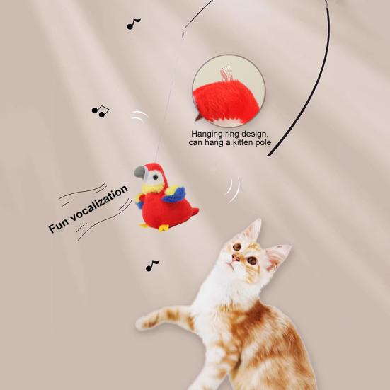 Электрическая игрушка-головоломка для кошек, перезаряжаемая, хлопающая утка, портативная, против укусов, интерактивная игрушка для кошек, бьющая крыльями утка, котенок, плюшевые игрушки