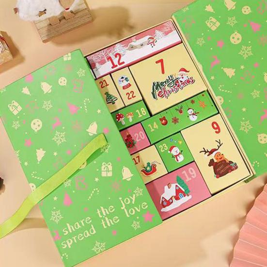Сделай сам Рождественский Адвент-календарь для заполнения Пустой набор подарочных коробок 24 дня сюрпризов Календарь обратного отсчета для детей семьи друзей