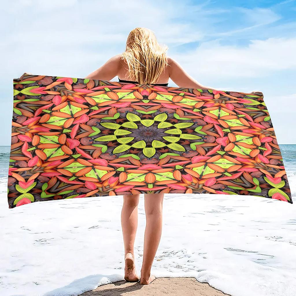 Boho Mandala Microfiber Beach Towel Oversize Extra Large Quick Drying Quick Fast Dry Sand Free Proof Pool Towel Lounge Cover